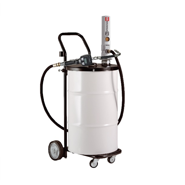 370400 SAMOA Pumpmaster 2 - 3:1 Ratio Air Operated Drum Mounted Mobile Oil Dispenser for 60 Litre Drums